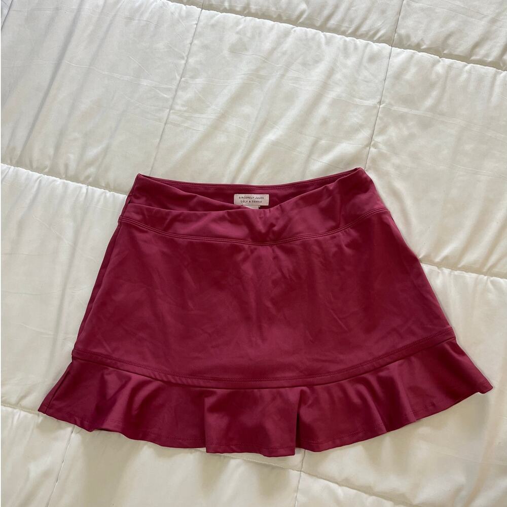 Sincerely Jules Pink Tennis Skort Womens Medium M Ruffle Active Golf Skirt